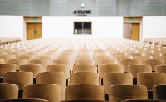 empty chairs in theater